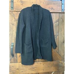 Skims women’s small medium black cozy cardigan robe